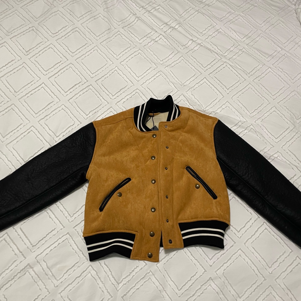 Blank nyc faux suede bomber jacket
